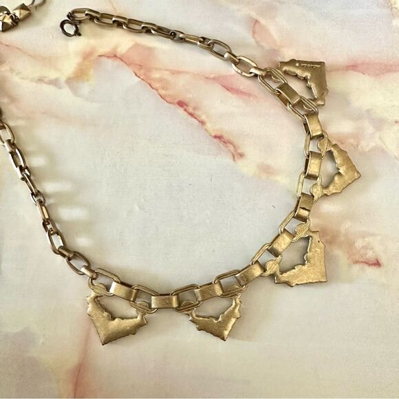 Stella and Dot gold tone rhinestone choker necklace - Picture 10 of 11